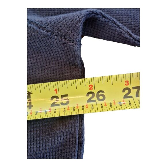 Redhead Thermal Four Button Henley 2XL Big & Tall Men XXL Blue with Brown Trim - Picture 13 of 14